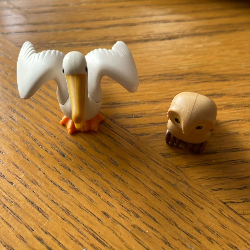 Playmobil Owl and Pelican Figures